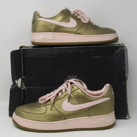 Nike Other - Nike Air Force 1 Pink Gold Womens Men Sz 12